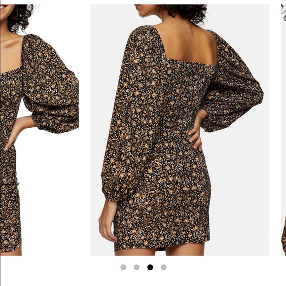 NWT Top Shop Ruched Sleeve Dress - Picture 3 of 5